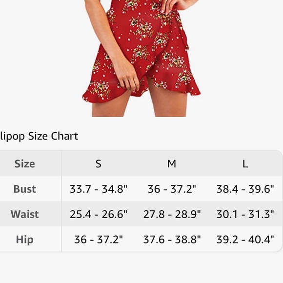 Women's Floral Print Dress Short Sleeve Wrap Tie Waist Ruffle, sz Large - Picture 3 of 3